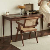 物应昌迪加尔椅实木藤编家用复古靠背椅子现代设计阳台扶手休闲椅