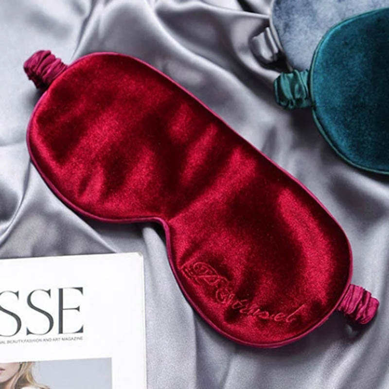 刺绣飞机睡觉透气眼罩午睡真丝男女旅行遮光柔软超疲劳睡眠绒缓解