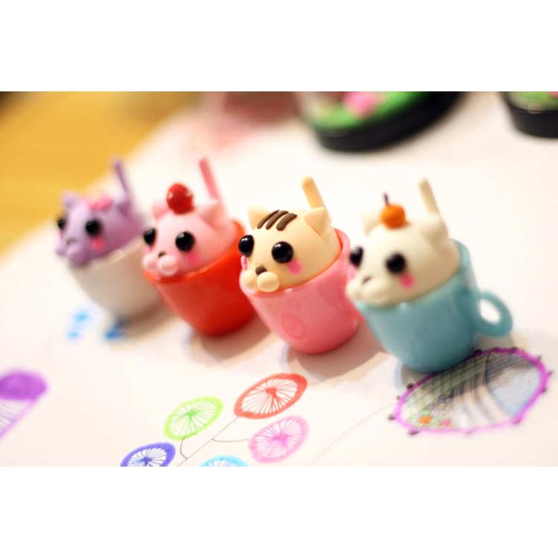 儿童DIY超轻粘土迷你动物杯套装 彩泥多肉花卉盆栽手工制作材料