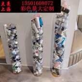 透明桶有机玻璃桶封底医美化妆品空瓶美容院垃圾桶收纳亚克力筒