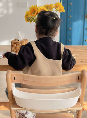 成长椅收纳盒通用stok家白色宝宝餐椅收纳筐儿童座椅置物盒配件