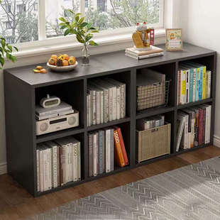 儿童书架置物架落地家用客厅自由组合格子柜宝宝简易矮书柜收纳柜