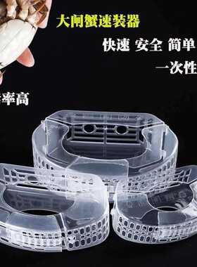 大闸蟹速装器绑蟹神器螃蟹速装盒毛蟹河蟹卡扣免捆扎棉绳塑料盒