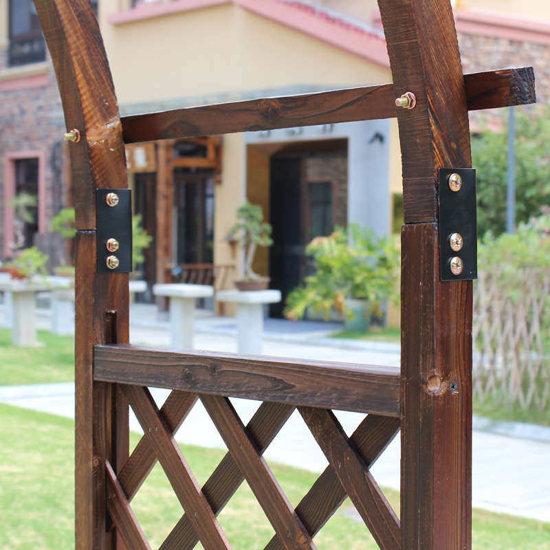 拱门花架子防腐木葡萄架阳台爬藤植物拱形庭院花园门实木花园装饰