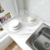 防油贴纸防水自粘墙纸灶台台面防潮橱柜子翻新瓷砖大理石贴纸厨房