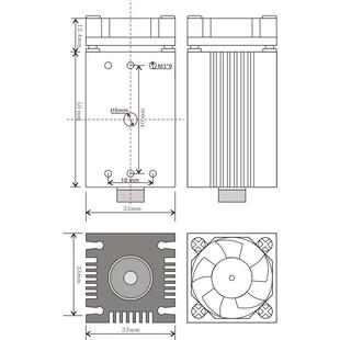 12v-24v激光模组实测500mw 0.5w大功率405nm蓝光雕刻机配件ttl pw