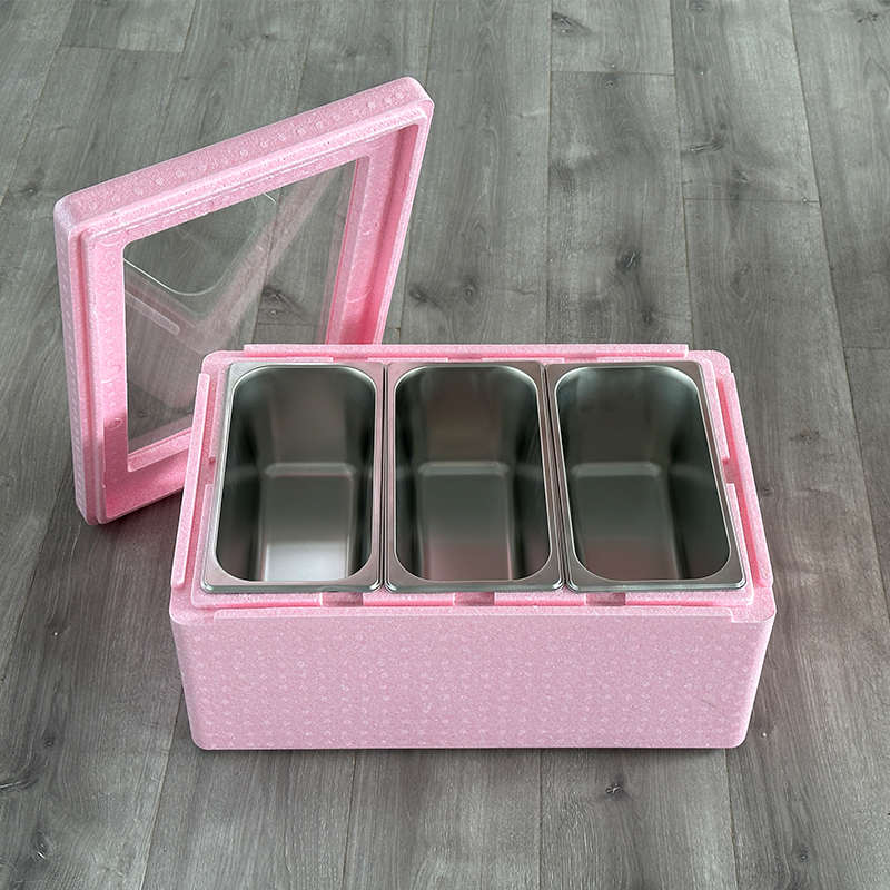 亚克力盖保冷食堂配餐保温箱加厚泡沫箱商用摆摊雪糕冷饮冷藏箱