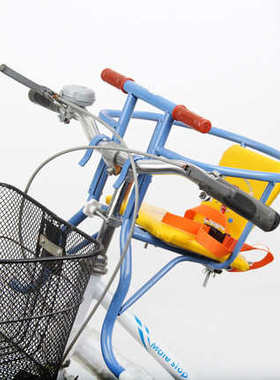 外婆桥Q306 婴儿自行车前挂椅 儿童单车坐椅挂椅前置后置两用