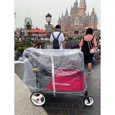 通用雨罩radio flyer手推车蚊帐纱网罩 可折叠车儿童雨篷防风防