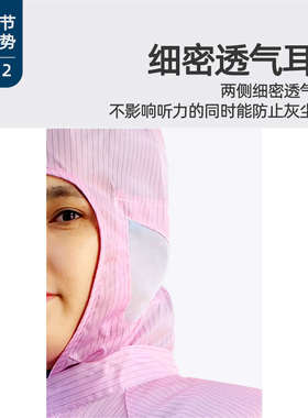 无尘服连体有口袋一体带鞋无尘车间防尘工作服男女橙色蓝色防静电