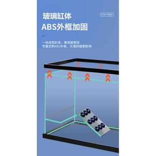 乌龟缸玻璃龟缸全包边别墅缸 玻璃鱼缸大型生态饲养缸 水陆两栖缸