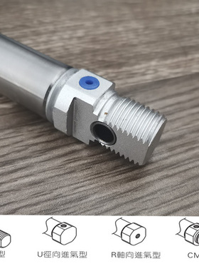 小型不锈钢迷你气缸MI10/12/16X25X50X75X100X125X175-S-CA/U/CM