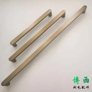 博西嵌入式冰箱洗碗机拉手拉篮高柜门长把手磨砂黄铜金色玻璃门