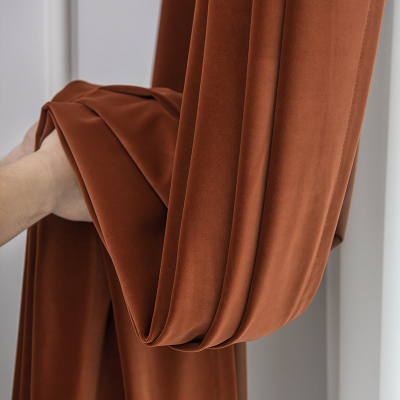 澳洲羊毛绒窗帘焦糖色全遮光隔热遮阳2023新款隔断帘飘窗客厅卧室,居家布艺,定制窗帘,淘宝优惠券,粉丝福利购,淘宝优惠卷