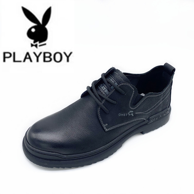 playboy花花公子男鞋秋季新款英伦休闲皮鞋软皮软底鞋PD395284548