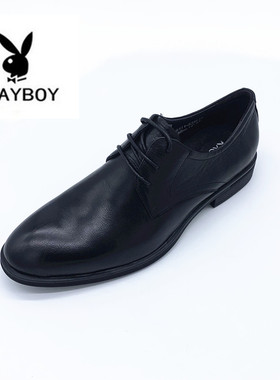 2019春季新款花花公子男鞋英伦商务正装皮鞋男真皮结婚鞋黑色经典