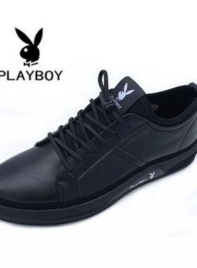 花花公子男鞋2020秋季新款单鞋韩版休闲皮鞋真皮驾车鞋PA39420059