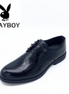 花花公子男鞋新款商务正装皮鞋结婚鞋子漆皮鞋英伦绅士真皮系带男