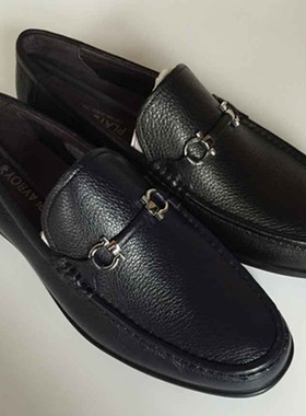 花花公子男鞋英伦软皮软底真皮商务休闲皮鞋1611-311110黑 311111