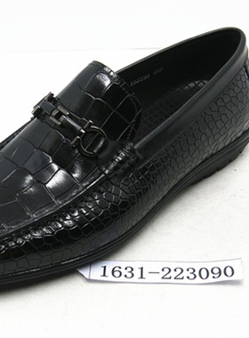 花花公子男鞋豆豆鞋真皮休闲皮鞋英伦单鞋子男驾车鞋1631-223090