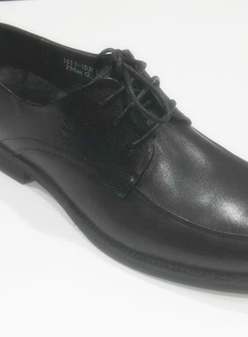 花花公子男鞋英伦商务真皮正装系带皮鞋头层牛皮1611-103047黑色