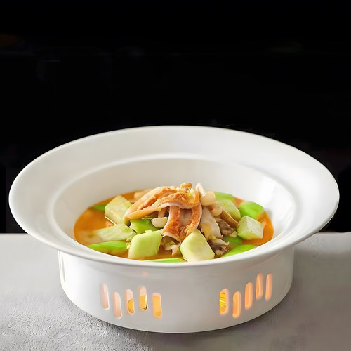 汤盘陶瓷圆形加热明炉