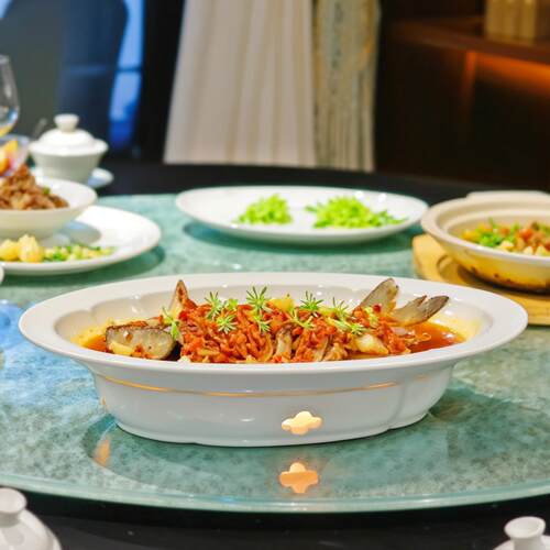 陶瓷波龙虾鱼盘餐厅酒店专用