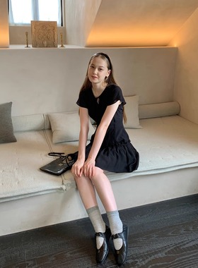 KERNEL COSMOS 微醺果酒 法式浪漫复古系带气质冰凉感收腰连衣裙