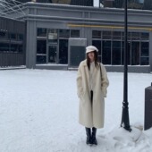 COSMOS 苏黎情书 手工缝线冬季 KERNEL 长款 外套骆驼绒双面呢大衣