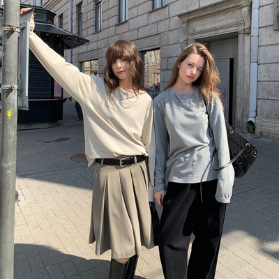 果核宇宙小领巾休闲百搭打底上衣