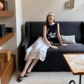 COSMOS 阑夜百合 新中式 KERNEL 植物花卉背心百搭设计感无袖 上衣