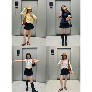 KERNEL 美高复古天丝麻棉两片式 拼接老钱风短裤 裙 COSMOS西城叙记