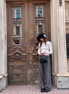 KERNEL COSMOS 特维尔早秋 智性高级垂坠感直筒休闲西装阔腿裤