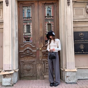 KERNEL COSMOS 特维尔早秋 智性高级垂坠感直筒休闲西装阔腿裤