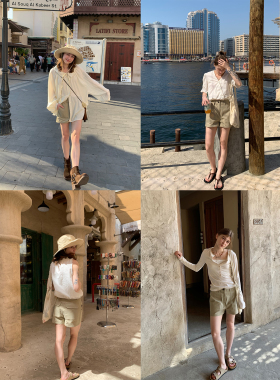 KERNEL COSMOS 莱蒙旅途 夏日简约A字百搭大口袋休闲短裤