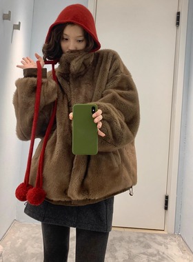 KERNEL COSMOS约克冬游记 双面穿拼接毛毛皮草巴恩风工装夹克棉服