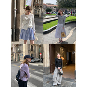 COSMOS 简约公式 婴儿棉竖条纹肌理防晒针织开衫 KERNEL 修身 上衣