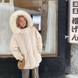 KERNEL COSMOS白昼霜原 重工可拆卸真毛领防风加厚工装派克羽绒服