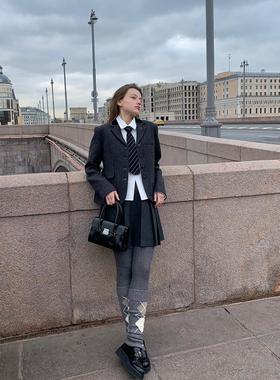 KERNEL COSMOS 凯斯顿公学 高智风K字刺绣拼色羊毛西装外套