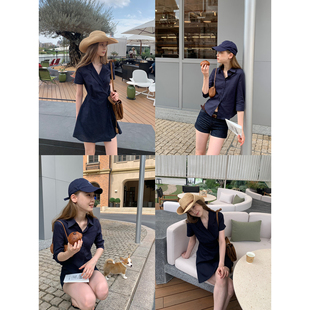 KERNEL 春夏老钱棉麻气质衬衫 一片式 绑带连衣裙 COSMOS蒙苏尔海岸