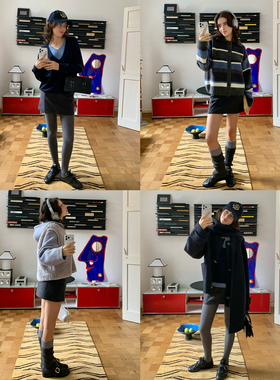 KERNEL COSMOS 巴塞尔初雪 秋冬时髦杂色羊毛呢百搭高腰半身短裙