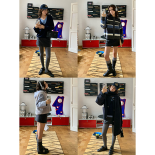 KERNEL COSMOS 巴塞尔初雪 秋冬时髦杂色羊毛呢百搭高腰半身短裙