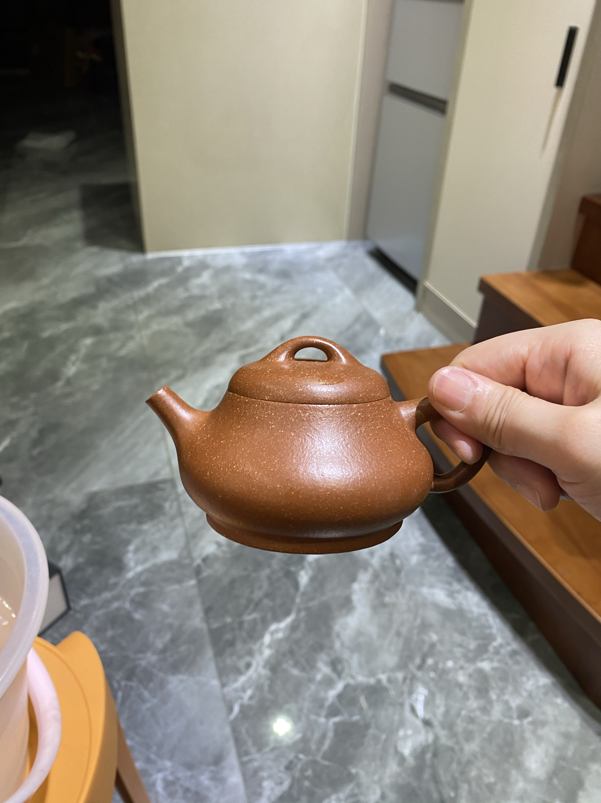 紫砂壶福利微瑕粗砂红降坡泥大口石瓢柱瓢180c c