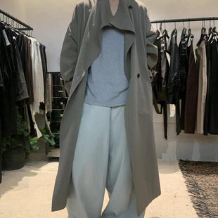 DVZ欧洲站2025秋季新款时尚抽绳百搭翻领宽松显瘦长款风衣外套女1