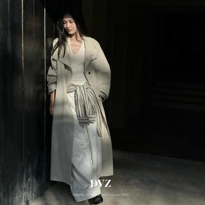 韩国宽松显瘦中长款大衣时尚立领