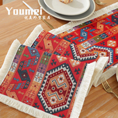 复古摩洛哥风格 桌旗餐桌布艺家居装 饰茶几电视柜盖布民族风提花