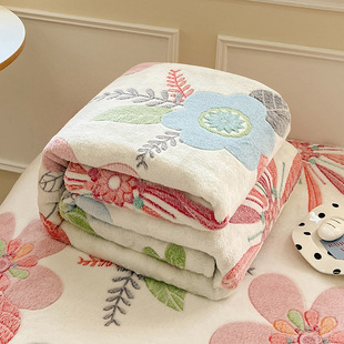 珊瑚绒毛毯办公室午睡法兰绒毯子冬季加厚牛奶绒床单沙发盖毯床上
