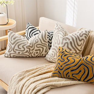 跨境新款 轻奢ins风沙发抱枕客厅靠垫靠背样板间靠枕飘窗抱枕套