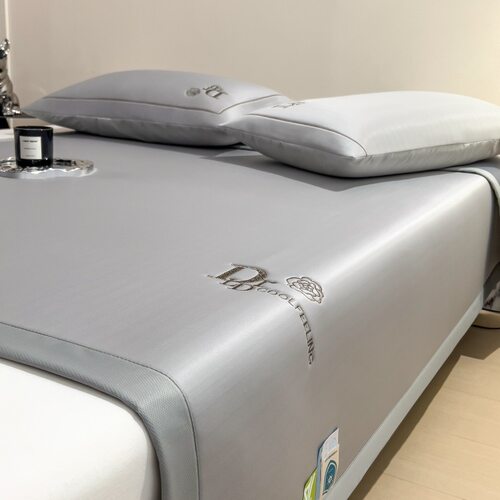 高端凉席冰丝席床笠款三件套2026新款夏季空调席子1.8m可水洗凉感