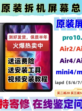 原装iPad6/7/8/9外屏mini5/6总成Air3/4/5/pro11寸触摸屏更换维修